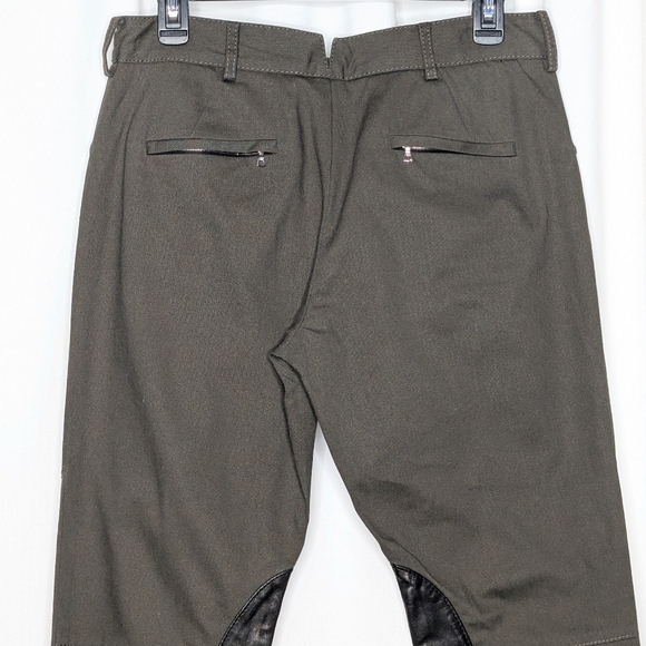 Marissa Webb Green Pants with Leather Knee Patch - Picture 5 of 9
